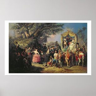 The Santiponce Fair (oil on canvas) Poster