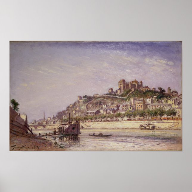 The Saone at Lyons, 1875 Poster (Front)