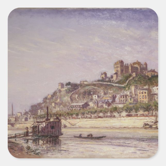 The Saone at Lyons, 1875 Square Sticker (Front)