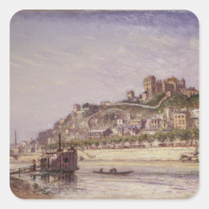 The Saone at Lyons, 1875 Square Sticker