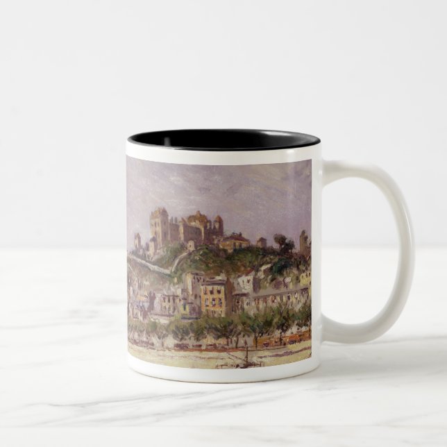 The Saone at Lyons, 1875 Two-Tone Coffee Mug (Right)