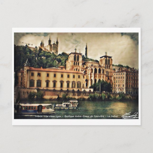 The Saône - Lyon Postcard (Front)