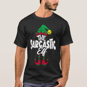 The SARCASTIC Elf Family Group Matching PJ Christm T-Shirt