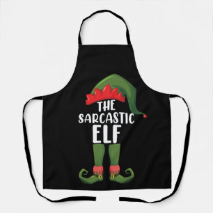 The Sarcastic Elf Family Matching Group Christmas Apron