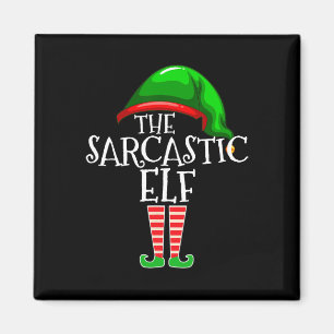 The Sarcastic Elf Family Matching Group Christmas Magnet