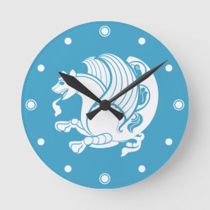 The Sassanid Persian Empire Emblem Round Clock