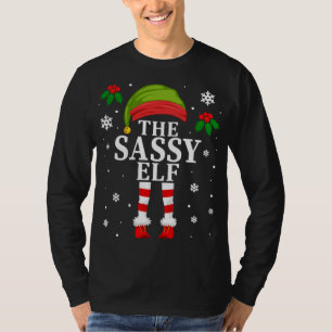 The Sassy Elf Family Matching Christmas Girl T-Shirt