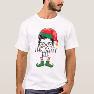 The Sassy Elf Matching Family Pyjamas Christmas Xm T-Shirt