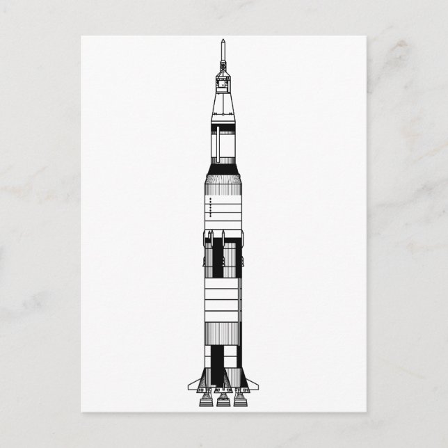 The Saturn V Rocket Postcard (Front)