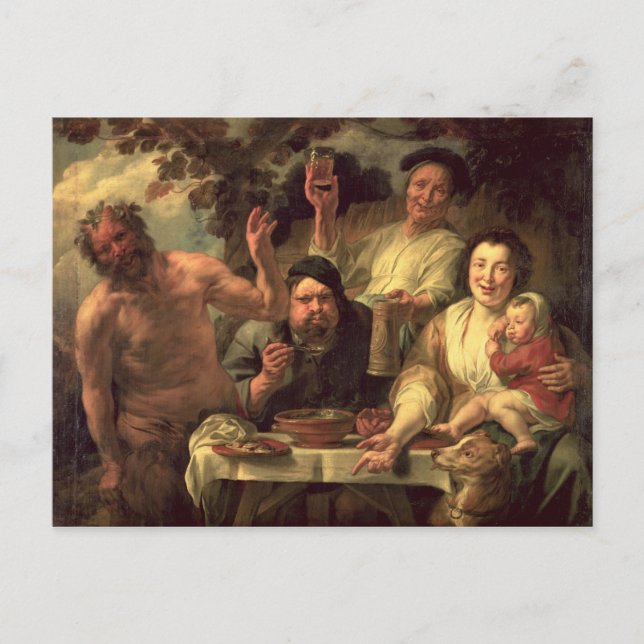 The Satyr and the Peasants Postcard (Front)
