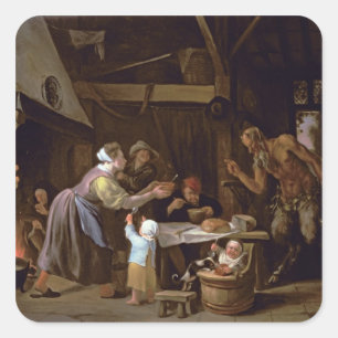 The Satyrs and the Family Square Sticker