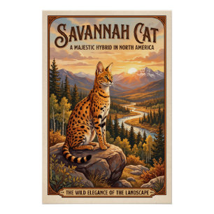 The Savannah cat  Poster