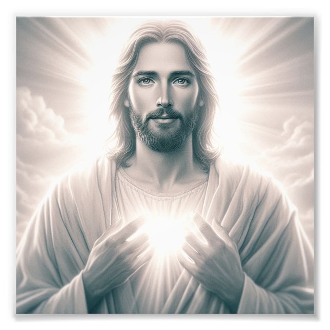 The Saviour's Grace: Full-Body Portrait of Lord Je Photo Print (Front)