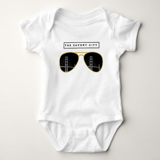 the Savory City - San Francisco baby clothes Baby Bodysuit (Front)