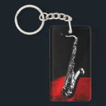 The Saxophone Key Ring<br><div class="desc">Designer gift for your cool saxophonist. Add text on front or back if needed.</div>