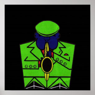 The Saxophone Man Poster