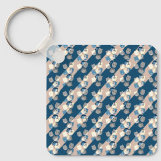 The Sbuirrels Background Pattern Key Ring