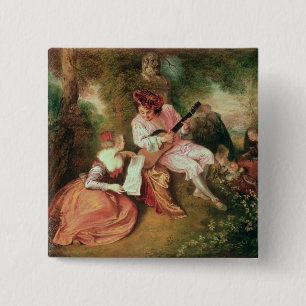 The Scale of Love, 1715-18 15 Cm Square Badge