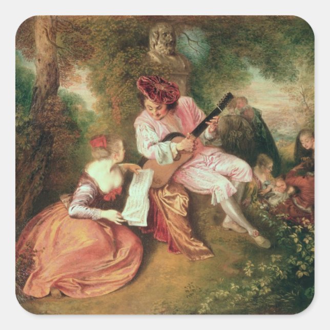 The Scale of Love, 1715-18 Square Sticker (Front)