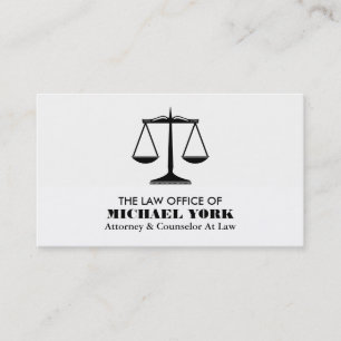 The Scales of Justice, Legal Professional Business Card