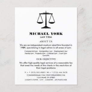 The Scales of Justice, Legal Services Advertising  Flyer