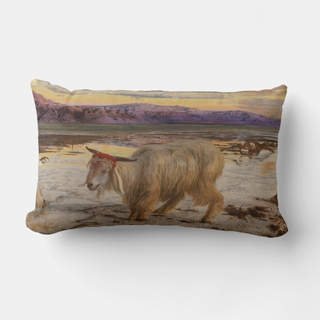 The Scapegoat (by William Holman Hunt) Throw Pillo Lumbar Cushion (Front)
