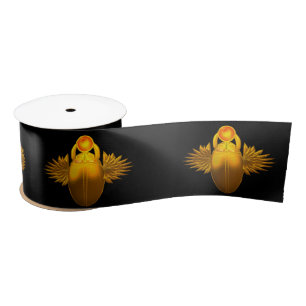 The scarab beetle ,Egyptian symbols Satin Ribbon