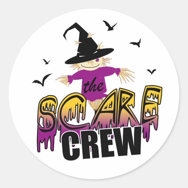 The Scare Crew Purple ID1002 Classic Round Sticker (Front)