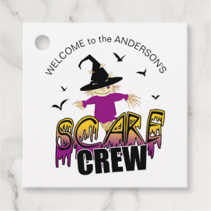 The Scare Crew Welcome Purple ID1002 Favour Tags