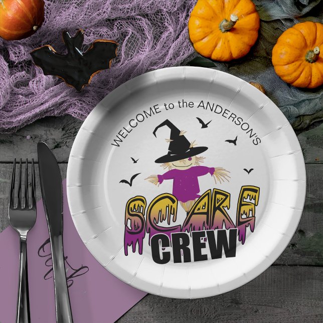 The Scare Crew Welcome Purple ID1002 Paper Plate (Creator Uploaded)