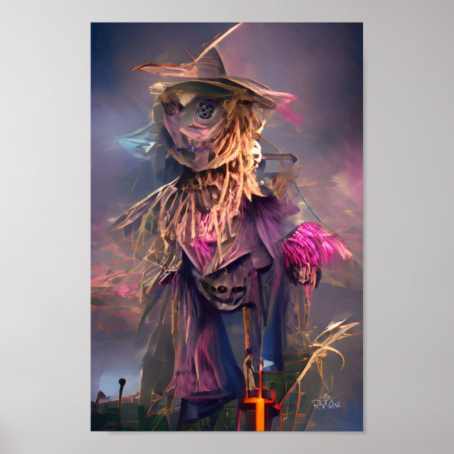 the scarecrow   fantasy art illustration  poster (Front)