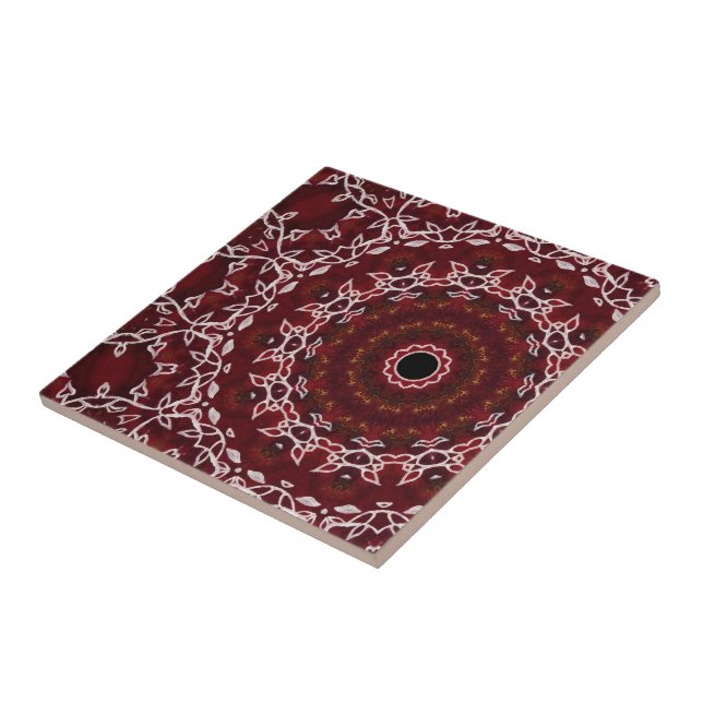 The Scarlet Labyrinth Ceramic Tile (Side)