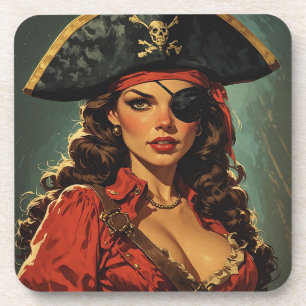 The Scarlet Pirate Temptress Coaster