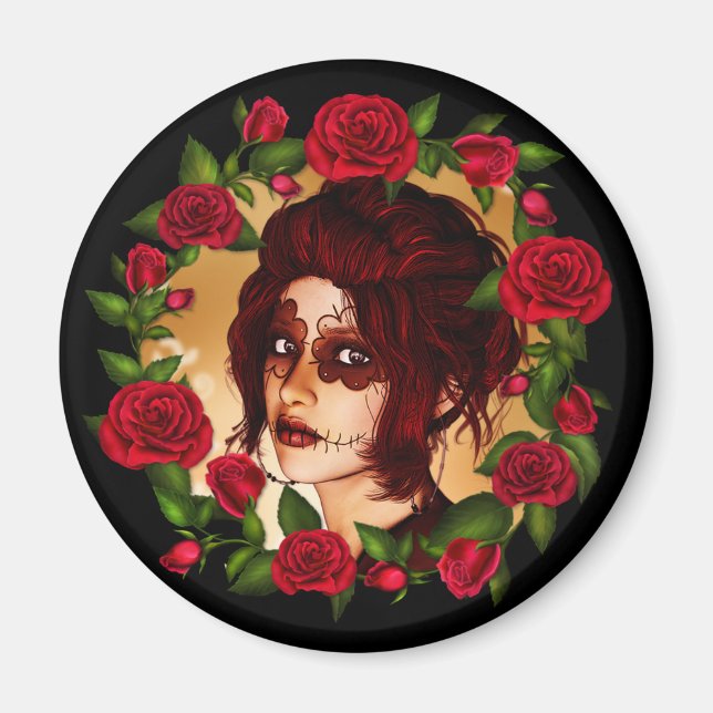 The Scarlet Sugar Doll Magnet (Front)