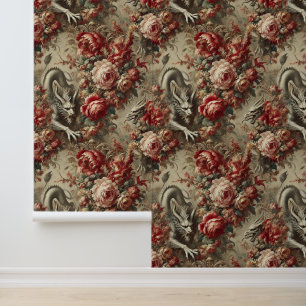 The Scarlet Thicket – Gothic Mythic Design Wallpaper