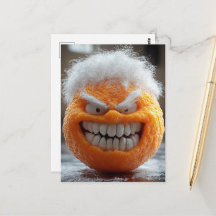 The Scary Orange Fruit Postcard