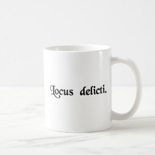 The scene of the crime. coffee mug