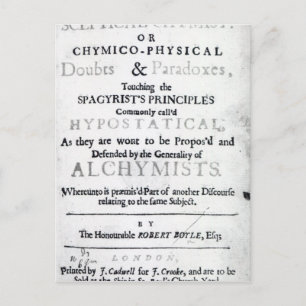 'The Sceptical Chymist' Postcard
