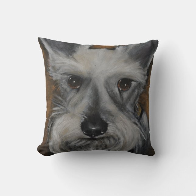 The Schnauzer 2 - Throw Pillow (Front)