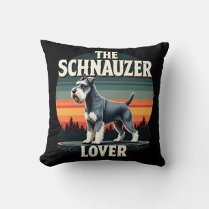 The Schnauzer Lover - Retro Dog Design Cushion