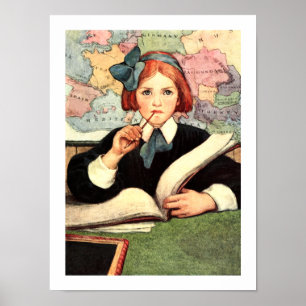 "The Scholar" by Jessie Willcox Smith  Poster