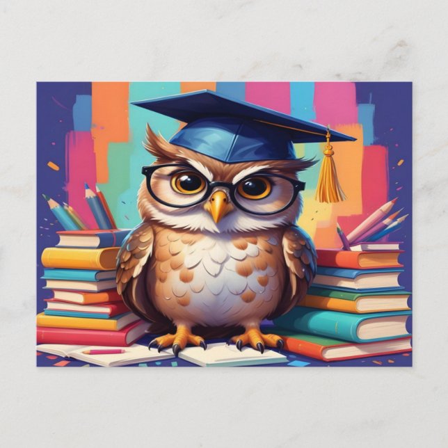 The Scholar's Owl Postcard (Front)