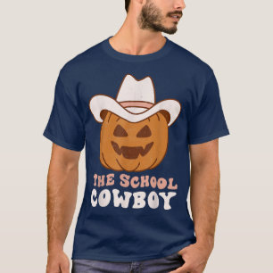 The School Cowboy Pumpkin Rodeo Western Country Ha T-Shirt