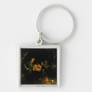 The School Master, 1660-65 (oil on panel) Key Ring