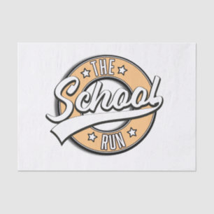 The School Run retro logo Tissue Paper