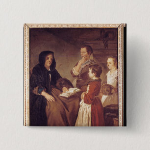 The Schoolmistress 15 Cm Square Badge