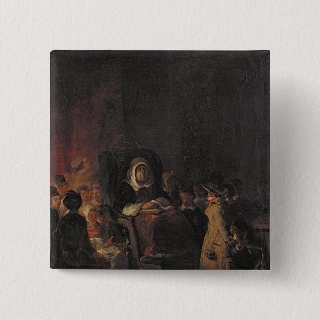 The Schoolmistress 15 Cm Square Badge (Front)