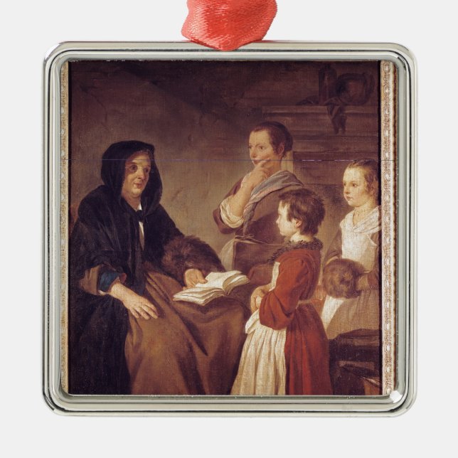 The Schoolmistress Metal Ornament (Front)