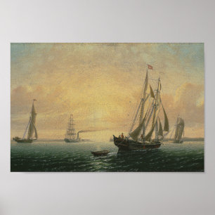 The Schooner Jane of Bath, Maine Poster