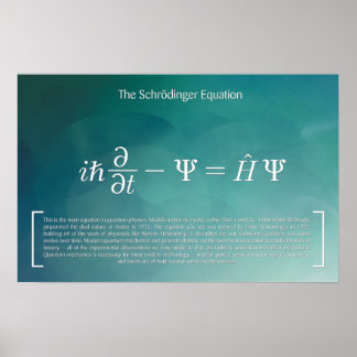 The Schrödinger Equation - Math Poster